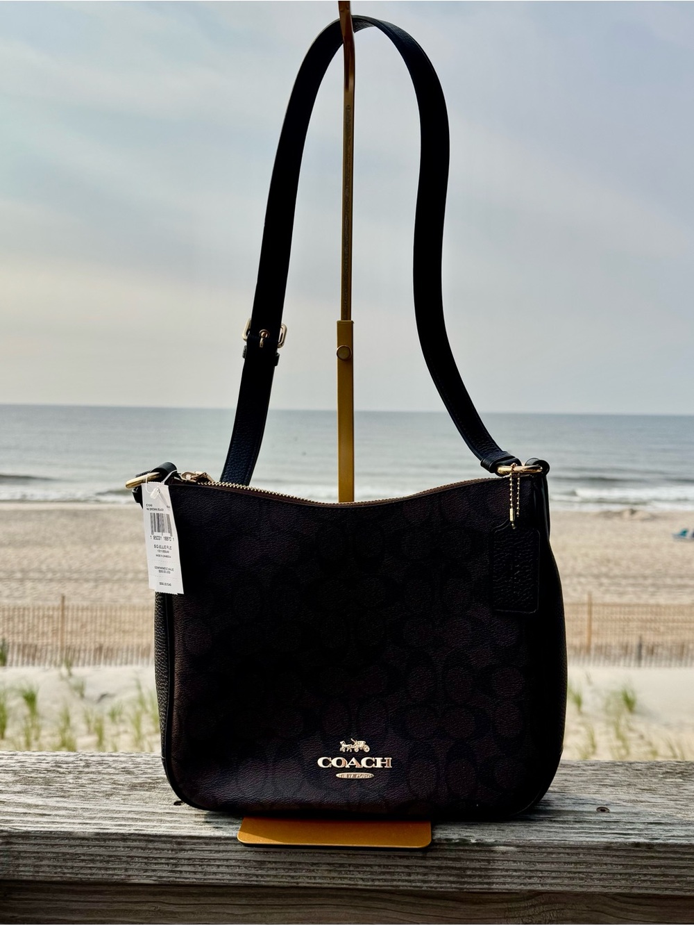 COACH Ellie Signature Canvas Shoulder Bag NWT